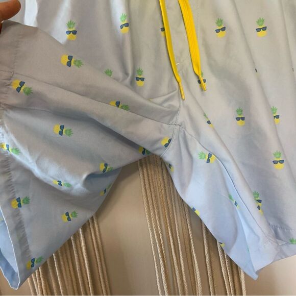 TIPSY ELVES Men’s Pineapple Swim Trunks Blue Size XL - Picture 5 of 11